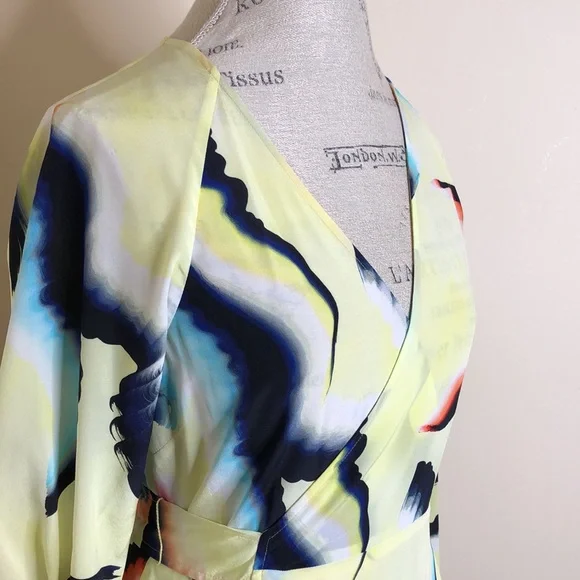 A.L.C. Enzo Dress Yellow Multi Size 6 New With Tags - Picture 6 of 9